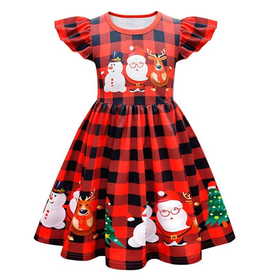 2023 Baby Girls Christmas Dress Kids Santa Claus Red Sleeveless Sequined Tulle Tutu Princess NewYear Xmas Birthday Party Costume - Tiny Treasure Boutik