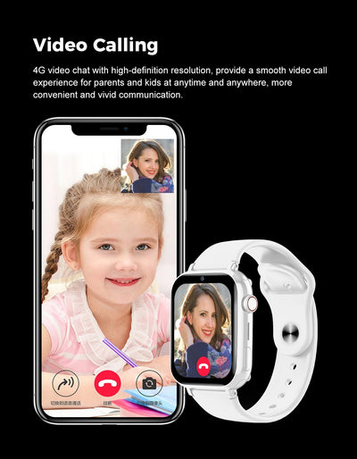 2024 4GSmart Watch Kids GPS WIFI VideoCall SOS IP67 Child Smartwatch Camera Monitor Tracker Location Phone Watch For Android IOS - Tiny Treasure Boutik