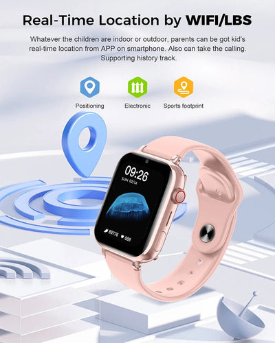 2024 4GSmart Watch Kids GPS WIFI VideoCall SOS IP67 Child Smartwatch Camera Monitor Tracker Location Phone Watch For Android IOS - Tiny Treasure Boutik
