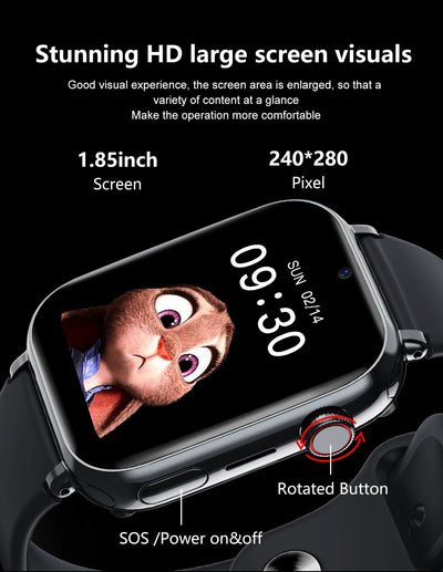 2024 4GSmart Watch Kids GPS WIFI VideoCall SOS IP67 Child Smartwatch Camera Monitor Tracker Location Phone Watch For Android IOS - Tiny Treasure Boutik