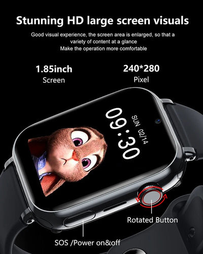 2024 4GSmart Watch Kids GPS WIFI VideoCall SOS IP67 Child Smartwatch Camera Monitor Tracker Location Phone Watch For Android IOS - Tiny Treasure Boutik