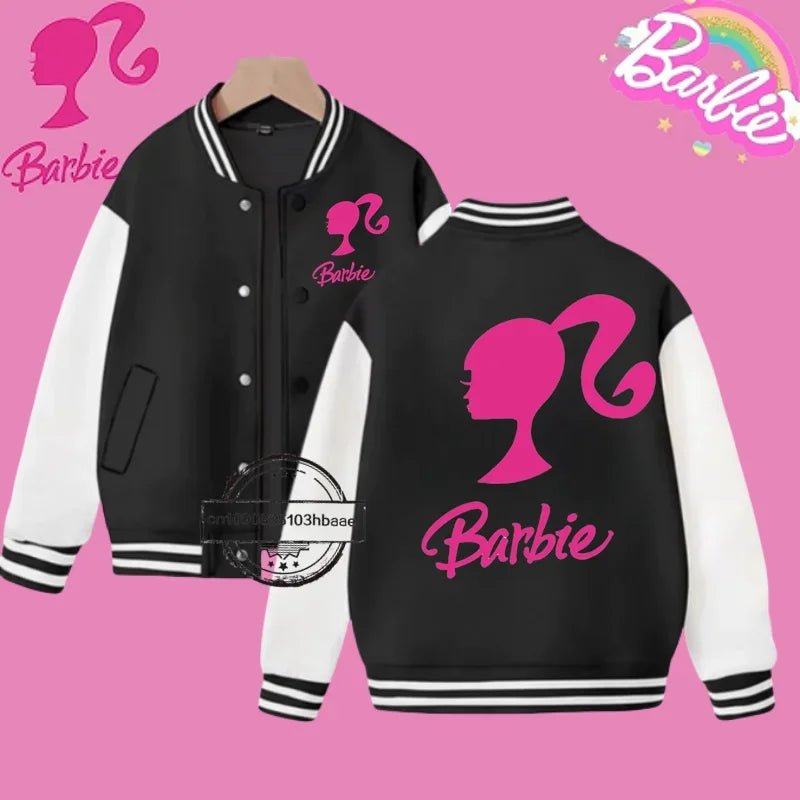 2024 Disney Princess Kids Spring Jacket Barbie Baseball Uniform Cartoon Print Kawaii casual coat for boys and girls ages 2 - 14 - Tiny Treasure Boutik