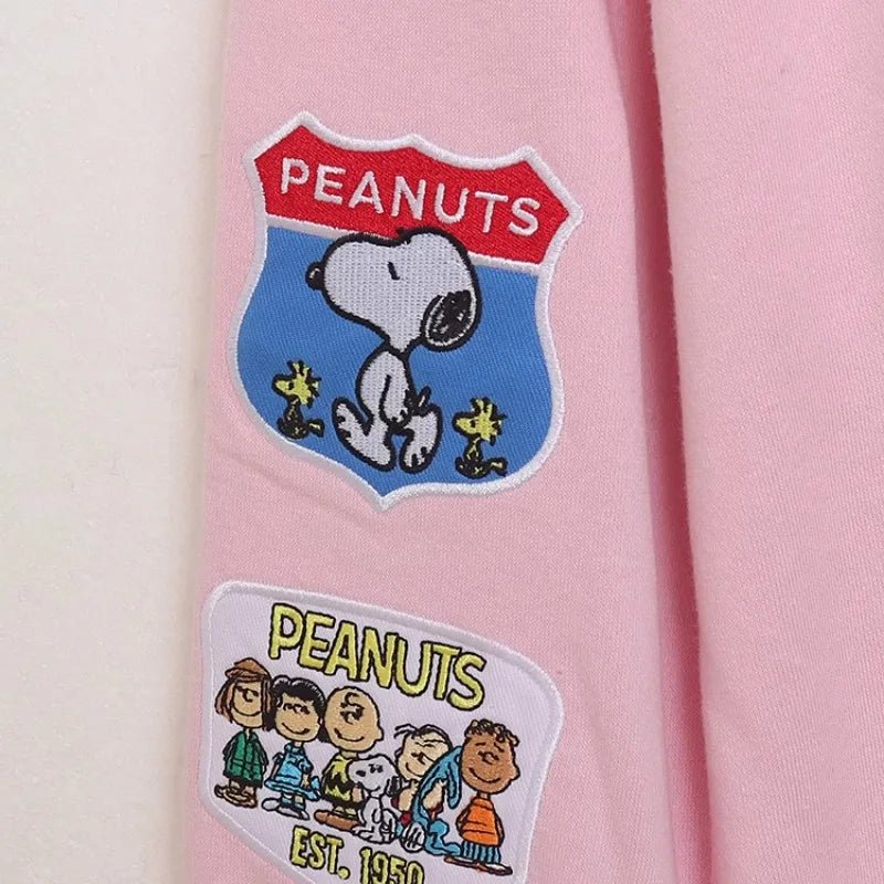 2024 Snoopy Fashion Cardigan Jacket Kawaii Girls Sweet All - match Autumn Winter Loose Pocket Zipper Shirt Hooded Plus Coat Gifts - Tiny Treasure Boutik