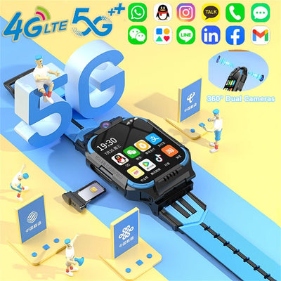 Kids Smart Watch with GPS tracking, SOS button, 4G calls, fitness tracker, and waterproof design 
