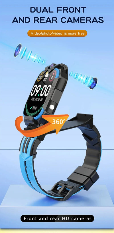 Kids Smart Watch with GPS tracking, SOS button, 4G calls, fitness tracker, and waterproof design – Tiny Treasure Boutik
