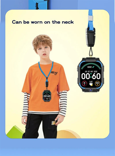 Kids Smart Watch with GPS tracking, SOS button, 4G calls, fitness tracker, and waterproof design -Tiny Treasure Boutik