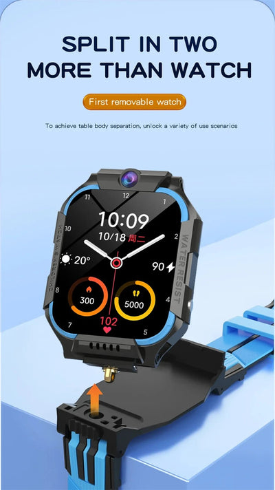 Kids Smart Watch with GPS tracking, SOS button, 4G calls, fitness tracker, and waterproof design - Tiny Treasure Boutik