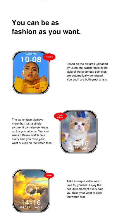 New GPS Smart Watch Men For Apple Watch 9 Series Always On Display Body Temperature BT Call NFC Women Smartwatch For IOS Android