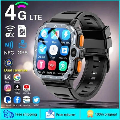 New Android 4G/5G SIM Card Smartwatch Man Woman GPS HD Camera 64G RAM NFC WiFi Google Play Sports NFC Smart Bracelet For XIAOMI