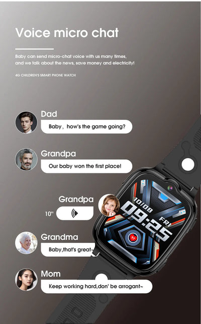 2025 new 4G children's smart phone watch GPS tracking high-definition video call IP67 waterproof parental control SOS anti loss