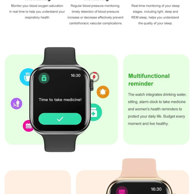 2025 New Original For Apple Watch 10 Smart Watch Men Body Temperature Bluetooth Call NFC GPS Sports Women SmartWatch for Apple