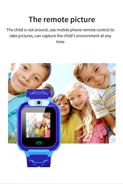 Q12B SIM Smart Watch Kids GPS WIFI Video Call SOS IP67 Waterproof Child Smartwatch Camera Monitor Tracker Location Phone Watch