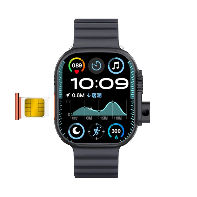 New DW100 4G Android Smartwatch Global Call Fingerprint Unlock 4G SIM Card 2.29 Inch AMOLED Video Chat WIFI GPS App Download