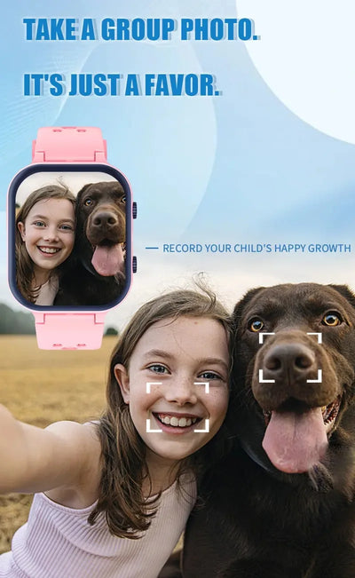 Children's SmartWatch Sim Card SOS Emergency GPS Location Video Call 2G Phone Smart Watch Kids Camera Waterproof Student Watches