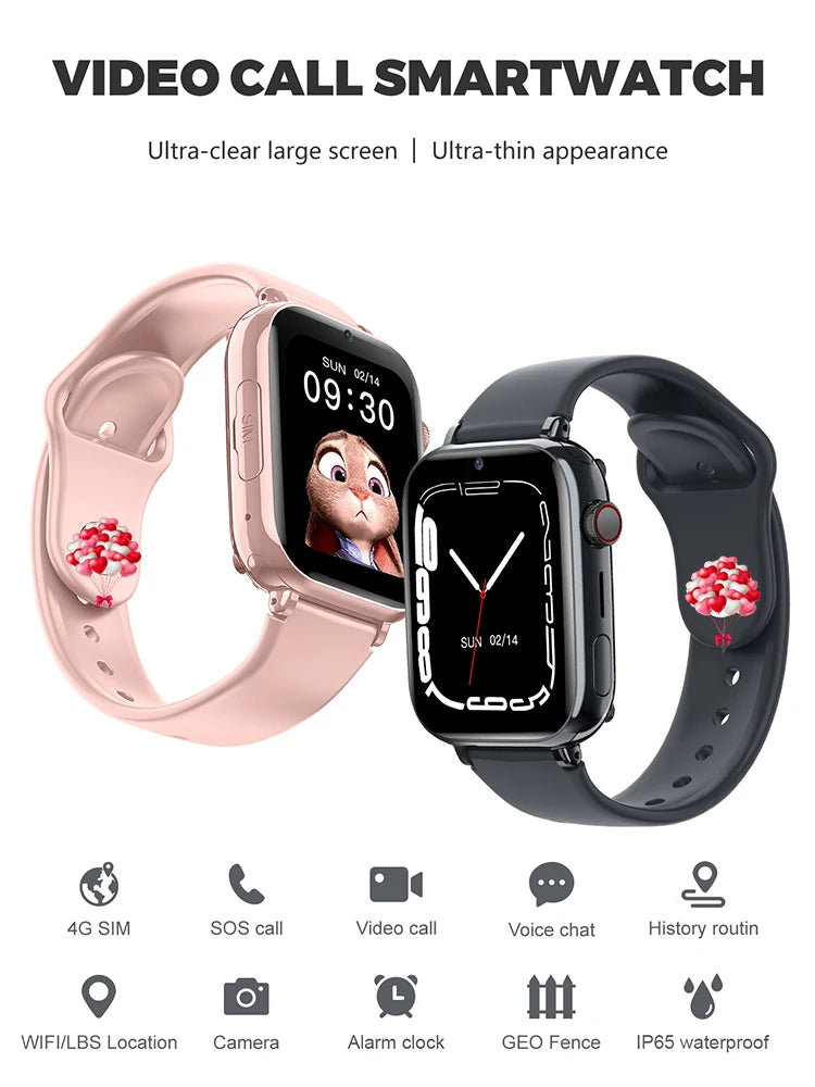 Xiaomi Mijia Kids 4G Smart Watch SOS GPS Tracker Bracelet Video Call Chat Camera Children SIM Smartwatch for Boys Girls  Gift