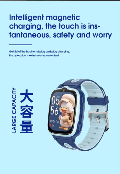 2025 new 4G children's smart phone watch GPS tracking high-definition video call IP67 waterproof parental control SOS anti loss