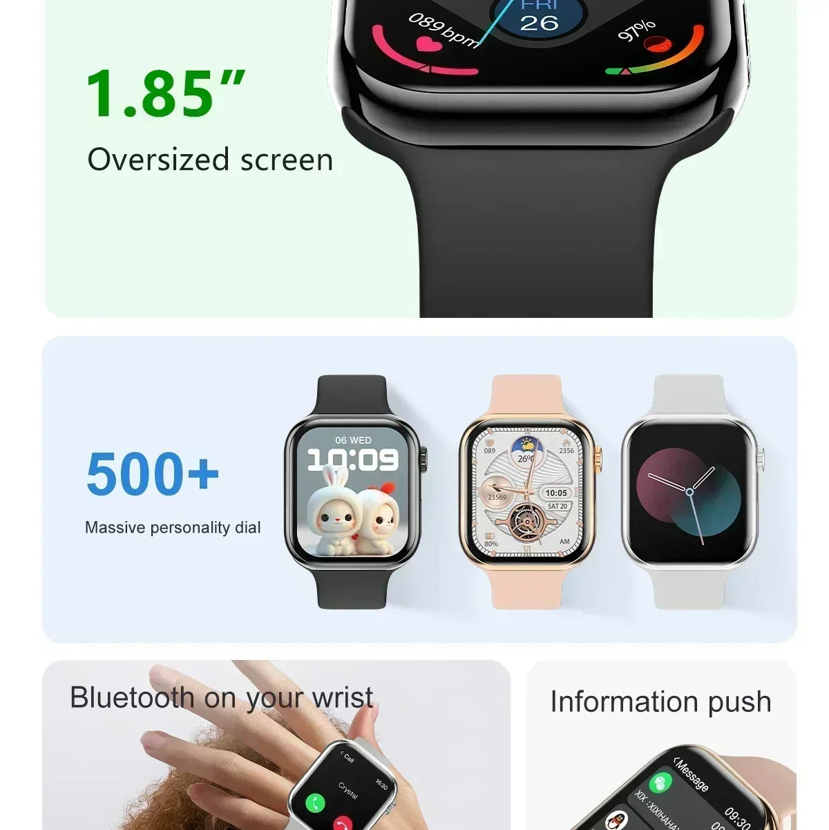 2025 New Original For Apple Watch 10 Smart Watch Men Body Temperature Bluetooth Call NFC GPS Sports Women SmartWatch for Apple