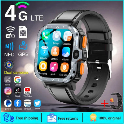 New Android 4G/5G SIM Card Smartwatch Man Woman GPS HD Camera 64G RAM NFC WiFi Google Play Sports NFC Smart Bracelet For XIAOMI