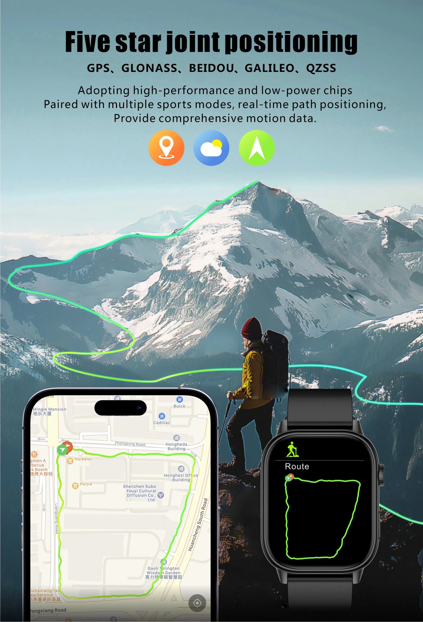 LIGE 2025 For Android IOS GPS Smart Watch Women 2.01" HD Screen Heart Rate Bluetooth Call Compass IP68 Waterproof Men Smartwatch