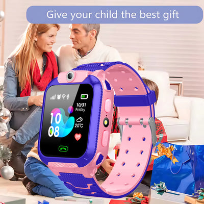 Q12B SIM Smart Watch Kids GPS WIFI Video Call SOS IP67 Waterproof Child Smartwatch Camera Monitor Tracker Location Phone Watch