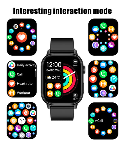 LIGE 2025 For Android IOS GPS Smart Watch Women 2.01" HD Screen Heart Rate Bluetooth Call Compass IP68 Waterproof Men Smartwatch