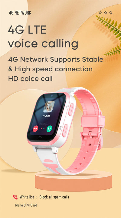 2025 New 4G Video Call Kids Smart Watch GPS HD Camera 700Mah RAM 1GB ROM 8GB Children Watches Voice Chat Student Smartwatches