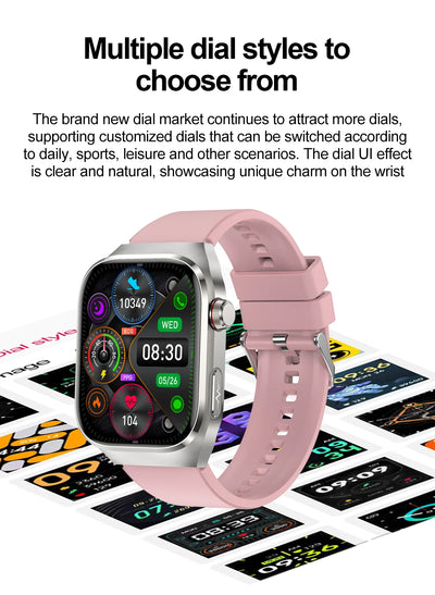 2025 New Micro Physical Examination ECG Smart Watch Men Uric Acid Body Fat Five Organ BP Health Watches HD Call Smart Bracelet