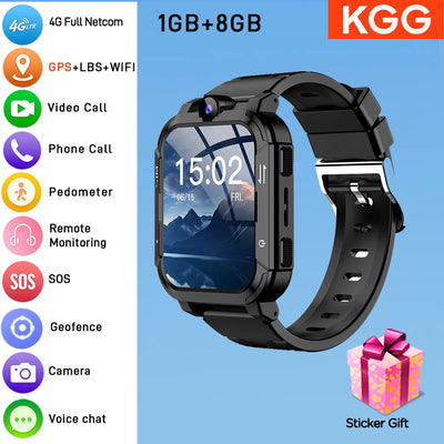 4G Kids Smart Watch Phone 1+8GB GPS WiFi Tracker Location Video Call SOS Call Back Monitor APP Dowload Children Smartwatch Gifts