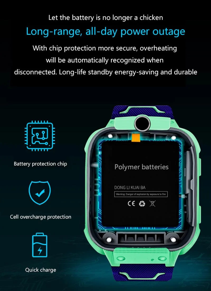Q19 Kids Smart Watch Kids GPS WIFI 2G Sim Card LBS Tracker SOS Camera Children Voice Smartwatch Touchscreen Video Call Watch