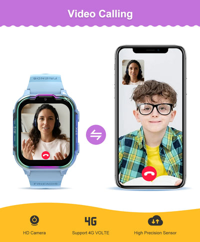 2025 NEW For Xiaomi GPS Children's Smart Watch 4G Track Video Call Camera SOS Waterproof Display Location LBS Tracker SmartWatch