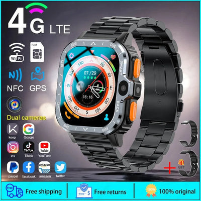 New Android 4G/5G SIM Card Smartwatch Man Woman GPS HD Camera 64G RAM NFC WiFi Google Play Sports NFC Smart Bracelet For XIAOMI