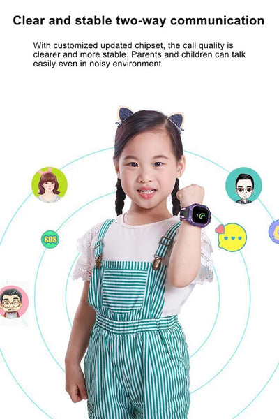 Q19 Kids Smart Watch Kids GPS WIFI 2G Sim Card LBS Tracker SOS Camera Children Voice Smartwatch Touchscreen Video Call Watch