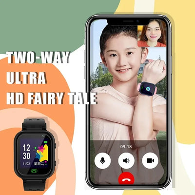 Children's SmartWatch Sim Card SOS Emergency GPS Location Video Call 2G Phone Smart Watch Kids Camera Waterproof Student Watches