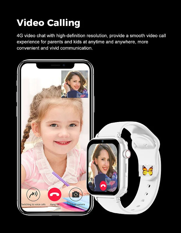 Xiaomi Mijia Kids 4G Smart Watch SOS GPS Tracker Bracelet Video Call Chat Camera Children SIM Smartwatch for Boys Girls  Gift