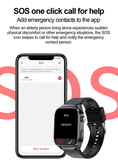 2025 New Micro Physical Examination ECG Smart Watch Men Uric Acid Body Fat Five Organ BP Health Watches HD Call Smart Bracelet