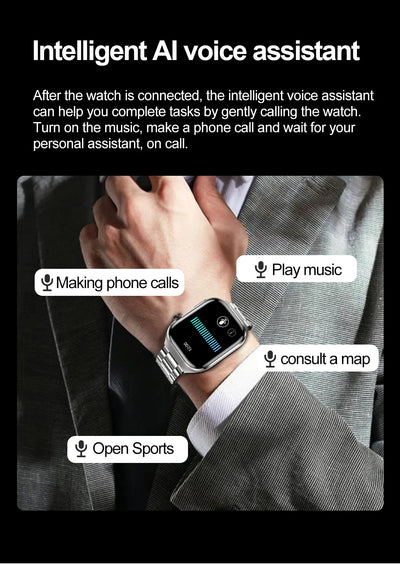 2025 New Micro Physical Examination ECG Smart Watch Men Uric Acid Body Fat Five Organ BP Health Watches HD Call Smart Bracelet