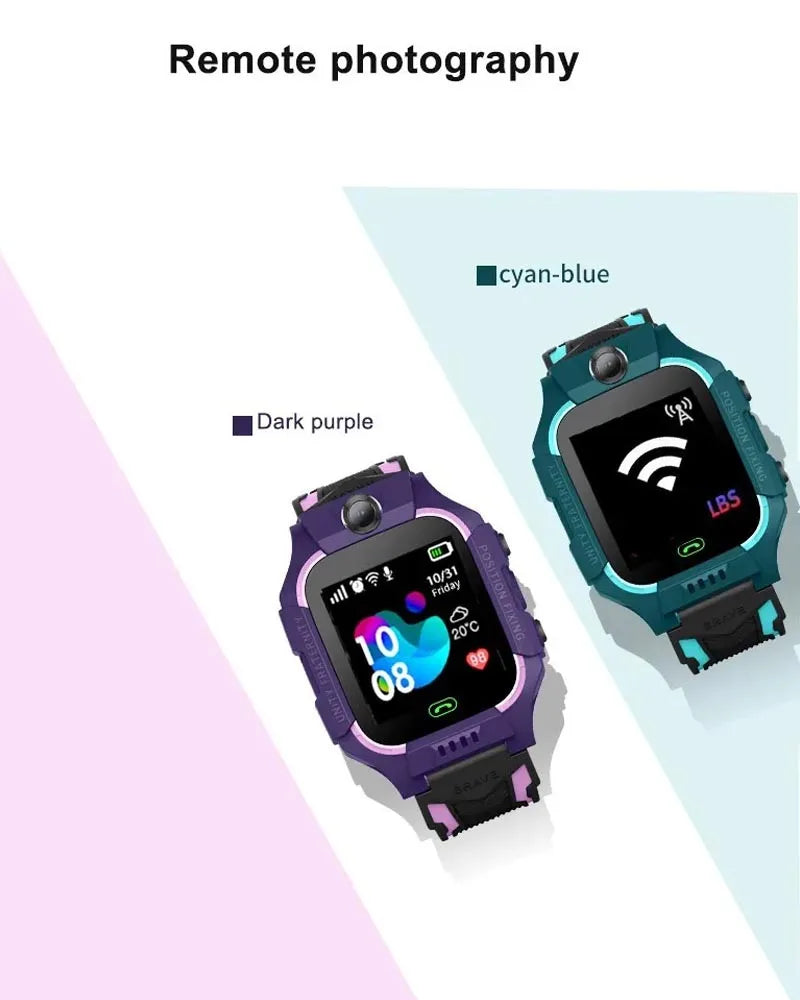 Q19 Kids Smart Watch Kids GPS WIFI 2G Sim Card LBS Tracker SOS Camera Children Voice Smartwatch Touchscreen Video Call Watch
