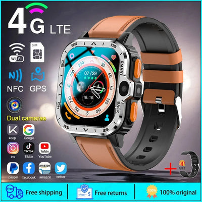 New Android 4G/5G SIM Card Smartwatch Man Woman GPS HD Camera 64G RAM NFC WiFi Google Play Sports NFC Smart Bracelet For XIAOMI