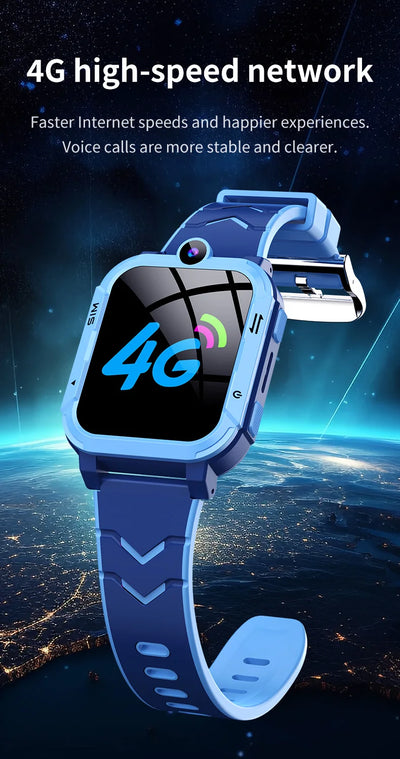 4G Kids Smart Watch Phone 1+8GB GPS WiFi Tracker Location Video Call SOS Call Back Monitor APP Dowload Children Smartwatch Gifts
