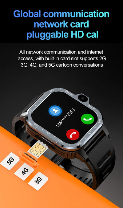 New Android 4G/5G SIM Card Smartwatch Man Woman GPS HD Camera 64G RAM NFC WiFi Google Play Sports NFC Smart Bracelet For XIAOMI