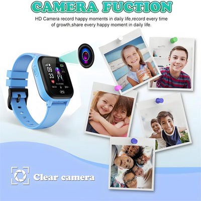 ﻿ Kids Smart Watch Phone 4G Sim Card 2G Internet SOS LBS Location Call Child SmartWatch Camera Waterproof Clock For Boys Girls