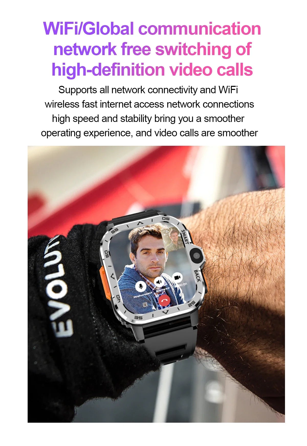 New Android 4G/5G SIM Card Smartwatch Man Woman GPS HD Camera 64G RAM NFC WiFi Google Play Sports NFC Smart Bracelet For XIAOMI