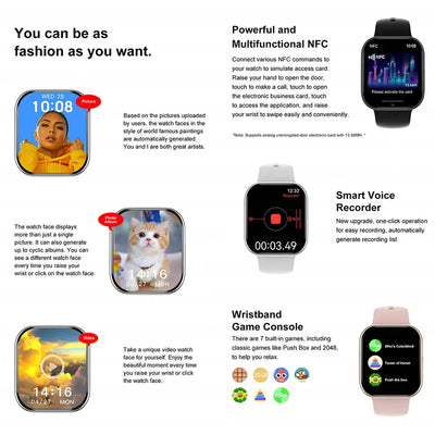 New GPS Smart Watch Men For Apple Watch 9 Series Always On Display Body Temperature BT Call NFC Women Smartwatch For IOS Android