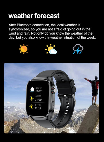 2025 New Micro Physical Examination ECG Smart Watch Men Uric Acid Body Fat Five Organ BP Health Watches HD Call Smart Bracelet