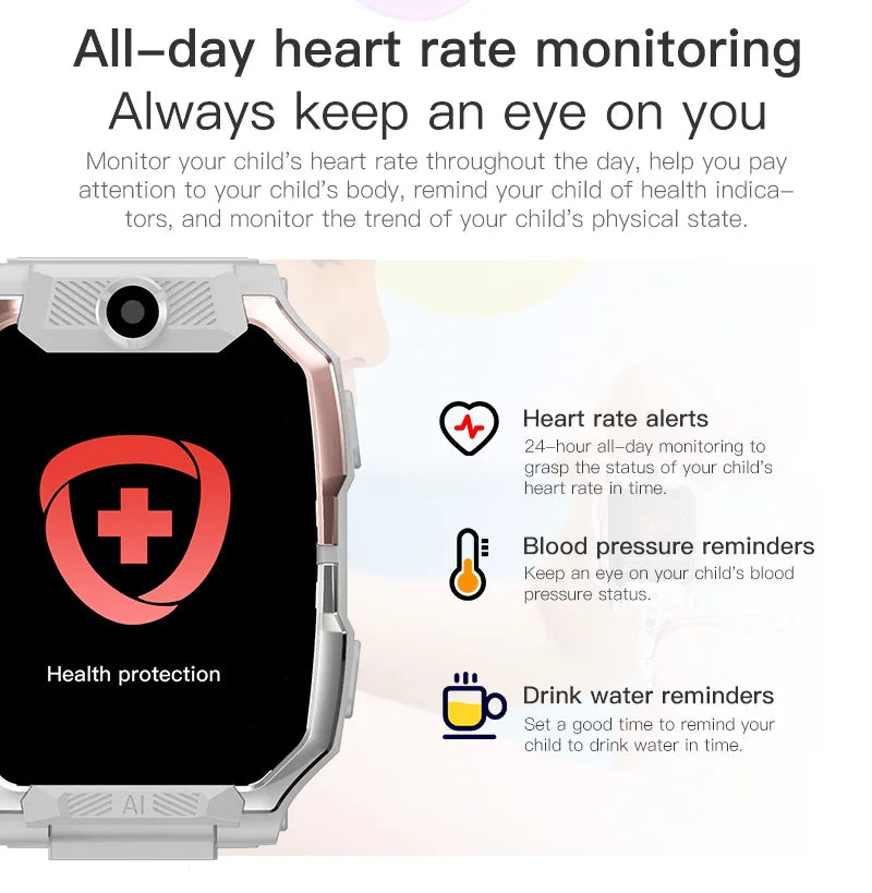 Smartwatch Kids GPS SIM Card 4G 2025 Connected 5G Smart Watch SOS Howear HW Z10 Video Call APP Store Dual Cameras Wifi Bluetooth