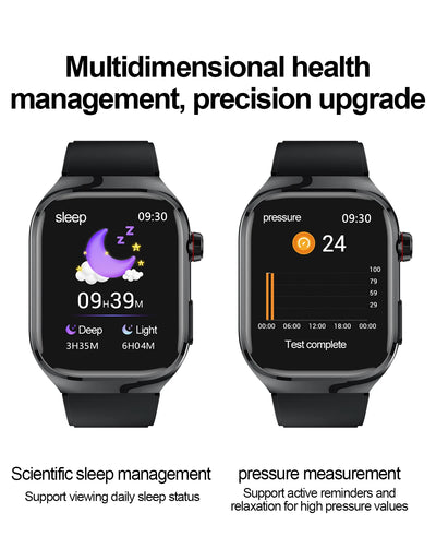 2025 New Micro Physical Examination ECG Smart Watch Men Uric Acid Body Fat Five Organ BP Health Watches HD Call Smart Bracelet