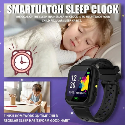 Children's SmartWatch Sim Card SOS Emergency GPS Location Video Call 2G Phone Smart Watch Kids Camera Waterproof Student Watches