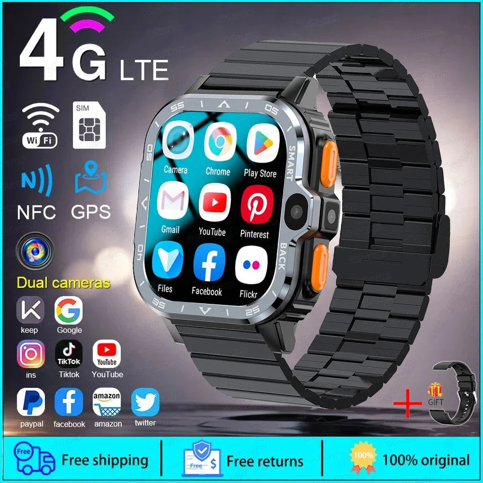 New Android 4G/5G SIM Card Smartwatch Man Woman GPS HD Camera 64G RAM NFC WiFi Google Play Sports NFC Smart Bracelet For XIAOMI
