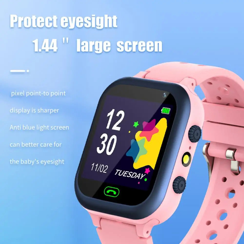 Children's SmartWatch Sim Card SOS Emergency GPS Location Video Call 2G Phone Smart Watch Kids Camera Waterproof Student Watches