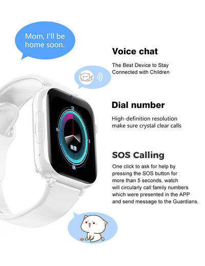 Xiaomi Mijia Kids 4G Smart Watch SOS GPS Tracker Bracelet Video Call Chat Camera Children SIM Smartwatch for Boys Girls  Gift